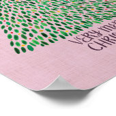 Very Merry Christmas Watercolor Holiday Art Print ポスター (角)