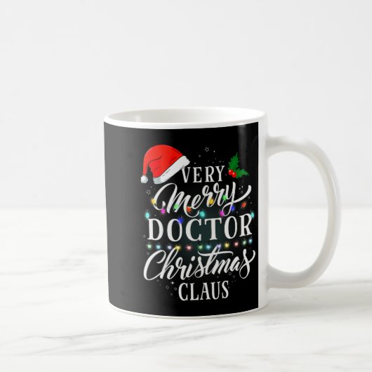 Very Merry Doctor Christmas Claus Pajamas コーヒーマグカップ (右)