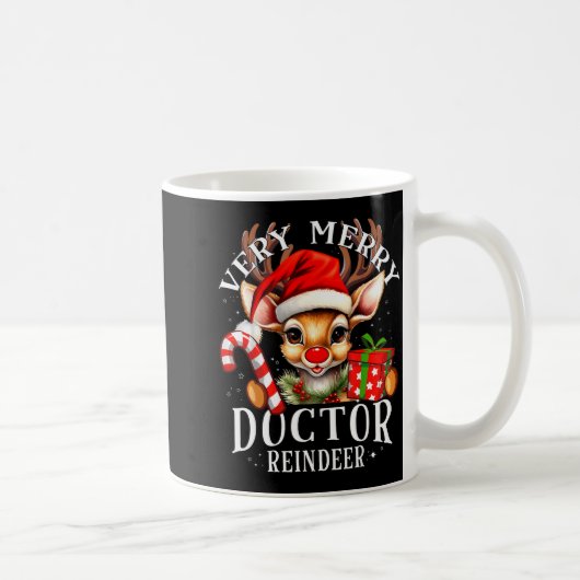 Very Merry Doctor Reindeer Matching Christmas コーヒーマグカップ (右)