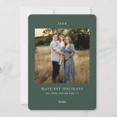Very Merry Elegant Script Vertical Two Photo  シーズンカード (裏面)
