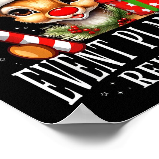 Very Merry Event Planner Reindeer Matching Christm ポスター (角)