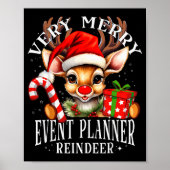 Very Merry Event Planner Reindeer Matching Christm ポスター (正面)