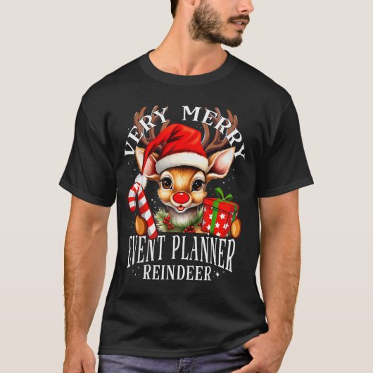 Very Merry Event Planner Reindeer Matching Christm Tシャツ (正面)