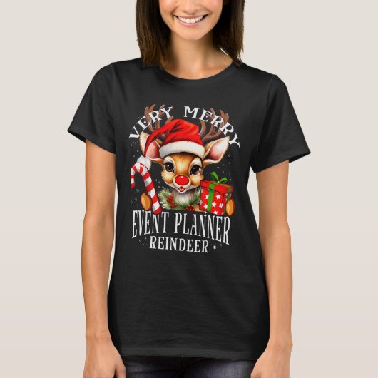 Very Merry Event Planner Reindeer Matching Christm Tシャツ (正面)