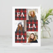 Very Merry Plaid | Fa La La 3 写真入り シーズンカード (スタンド正面)