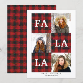 Very Merry Plaid | Fa La La 3 写真入り シーズンカード