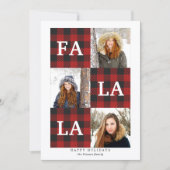 Very Merry Plaid | Fa La La 3 写真入り シーズンカード (正面)