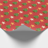 Very Merry Starlight Christmas Tree Pattern ラッピングペーパー (角)