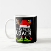 Very Merry X-mas Coach Matching Christmas コーヒーマグカップ (左)