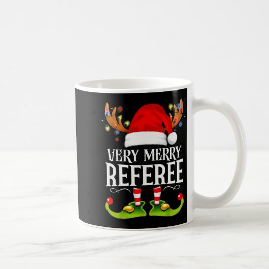 Very Merry X-mas Referee Matching Christmas コーヒーマグカップ (右)