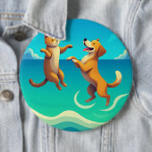 Very nice and beautiful Dog and cat design on 缶バッジ (インサイチュ)