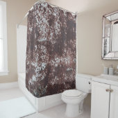 Very old rusted sheet iron. Textured metal surface シャワーカーテン (インサイチュ)