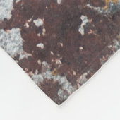 Very old rusted sheet iron. Textured metal surface フリースブランケット (角)