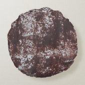 Very old rusted sheet iron. Textured metal surface ラウンドクッション (裏面)