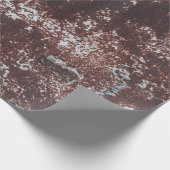 Very old rusted sheet iron. Textured metal surface ラッピングペーパー (角)