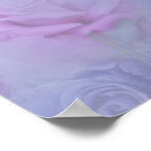 Very-peri Waterカラー、バラ、チューリップ ポスター (角)