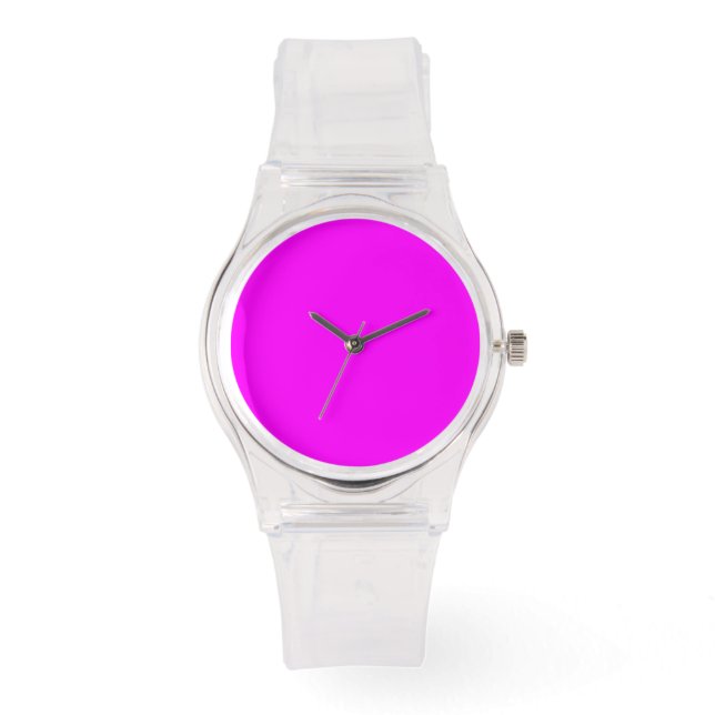 Very Pink Magenta eかわいらし Watchウォッチ 腕時計 (正面)