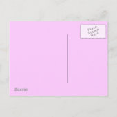 Very Pink Save The Dateバラ 案内ポストカード (裏面)