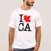 Very Polite Red Black I Love Canada Maple Leaf Tシャツ (正面)