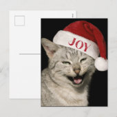 Very Santa おもしろい Cat Laugh Photo Christmas シーズンポストカード (正面/裏面)