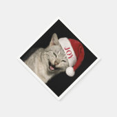 Very Santa おもしろい Cat Laugh Photo Christmas スタンダードカクテルナプキン (角)