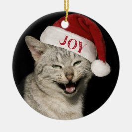 Very Santa おもしろい Cat Laugh Photo Christmas セラミックオーナメント