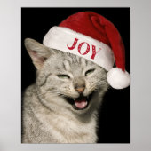 Very Santa おもしろい Cat Laugh Photo Christmas ポスター (正面)