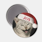 Very Santa おもしろい Cat Laugh Photo Christmas マグネット (正面/裏面)