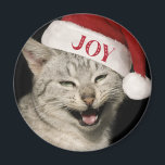 Very Santa おもしろい Cat Laugh Photo Christmas マグネット<br><div class="desc">おもしろいとフェスティバルの贈り物のアイディアを探している私たちの非常にサンタキャットおもしろい笑い写真クリスマスマグネット以上に見なさい。サンタ帽をかぶった楽しい子猫で、この磁石はホリデーシーズン中にヒットする事が確かである。この可愛らしい猫をモチーフにしたマグネットを使って、ユーモアのtouchをデカールに届けよう。</div>