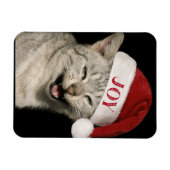 Very Santa おもしろい Cat Laugh Photo Christmas マグネット (横)