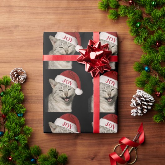 Very Santa おもしろい Cat Laugh Photo Christmas ラッピングペーパー (クリスマスギフト)