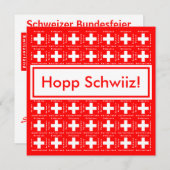 Very Swiss - Hop Schwiiz, Go Switzerlandパーティー 招待状 (正面/裏面)