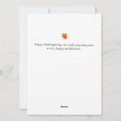 Very Thankful | Fall thanksgiving family 4 photo シーズンカード (裏面)