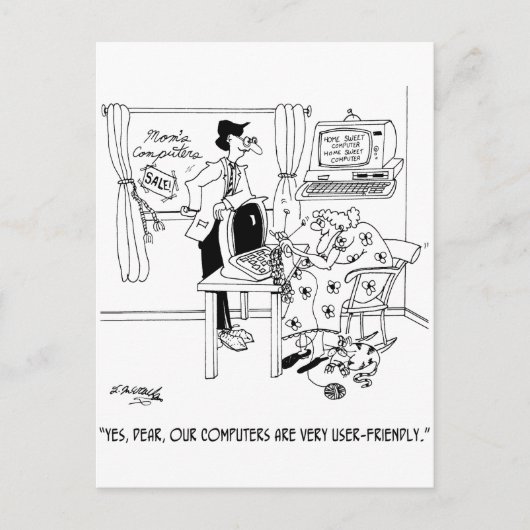 Very User フレンドリー Computers ポストカード (正面)