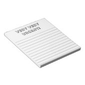 Very, very urgent! Custom, fun notepad ノートパッド (アングル)
