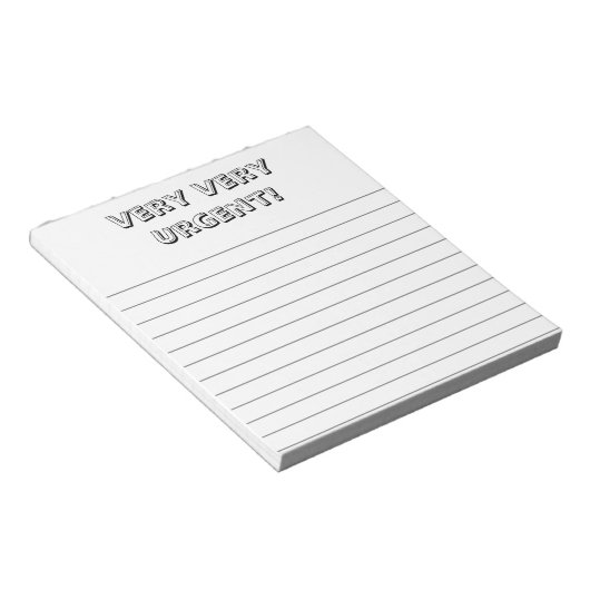 Very, very urgent! Custom, fun notepad ノートパッド (アングル)