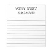 Very, very urgent! Custom, fun notepad ノートパッド (正面)