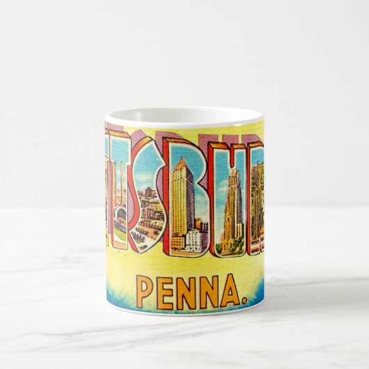 Very Vintage Pittsburgh Greeting  コーヒーマグカップ (中央)
