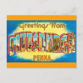 Very Vintage Pittsburgh Greeting Postcard ポストカード