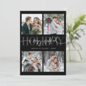Very Wedded Holiday Newlywed Multi Photo Black シーズンカード (スタンド正面)