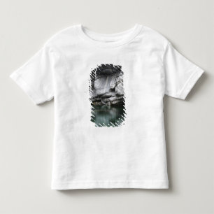 Verzascaの川による円形にされた石の崖 トドラーTシャツ