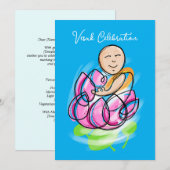 Vesak Lotus Monk Zen 招待状 (正面/裏面)