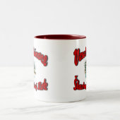 Veselé Vánoce Šťastný Nový Rok ツートーンマグカップ (中央)