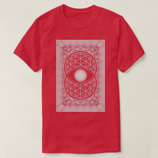 Vesica Picsis Sacred Geometry Tシャツ (デザイン正面)