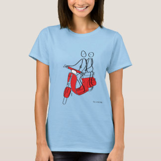 Vespa.Vespaのスティックマン。 Tシャツ