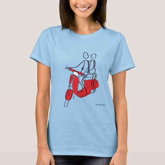 Vespa.Vespaのスティックマン。 Tシャツ (正面)