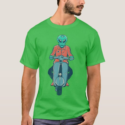 Vespaour in Scape おもしろTシャツ Tシャツ (正面)