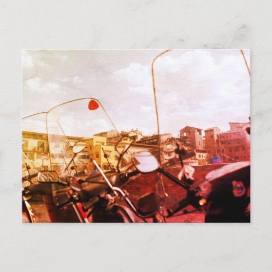 Vespas in Florence ポストカード (正面)