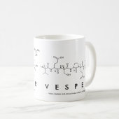 Vesperペプチド名mug コーヒーマグカップ (正面右)