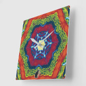 Vesper Kaleidoscope スクエア壁時計 (傾斜)